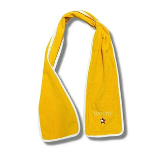 Tommy Hilfiger Vintage Yellow Fleece Scarf Winter Accessory